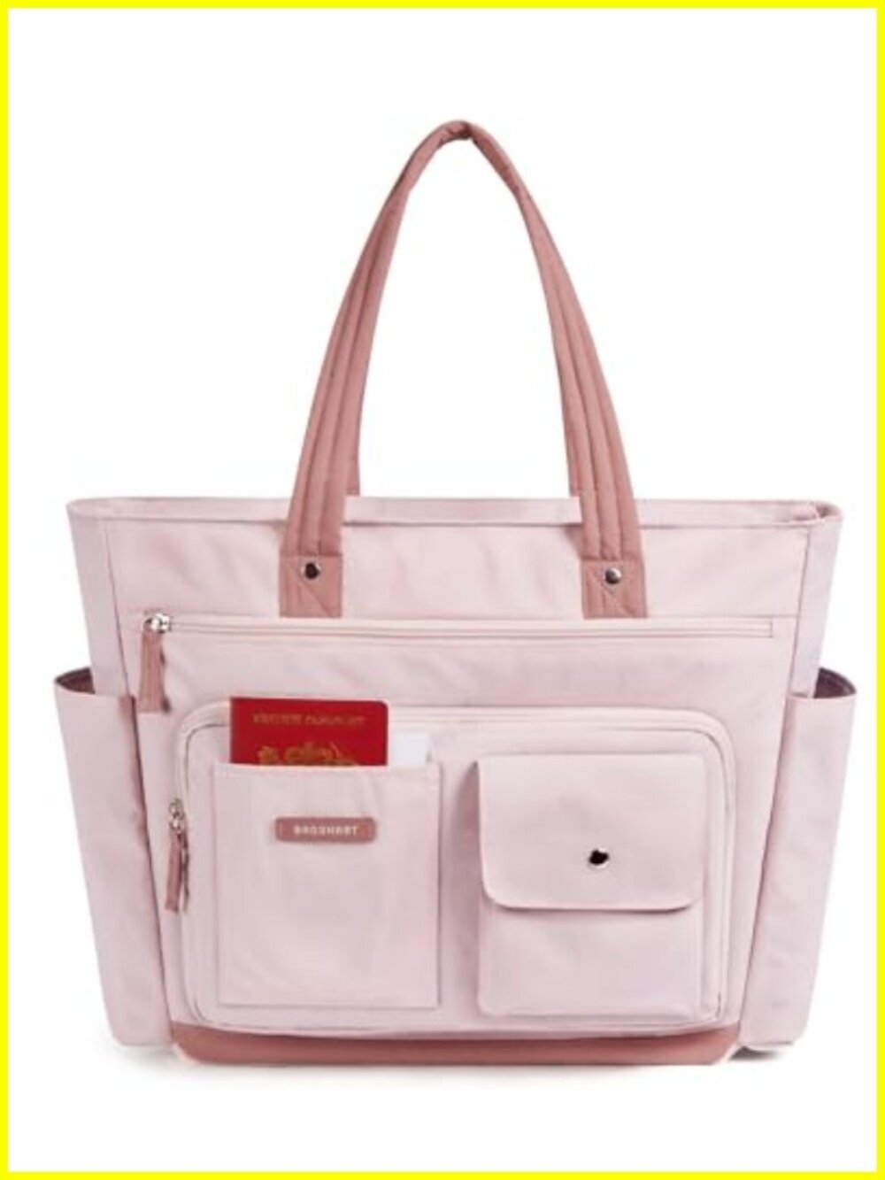 Reusable Grocery Tote Bag, Foldable Water-Resistant Taslon Travel Shopping Bag